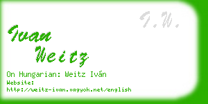 ivan weitz business card